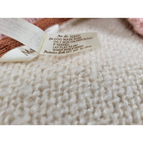 Matilda Jane Just Imagine Jacie Fair Isle Cream Blush Ruffle Cardigan Medium - Picture 4 of 16